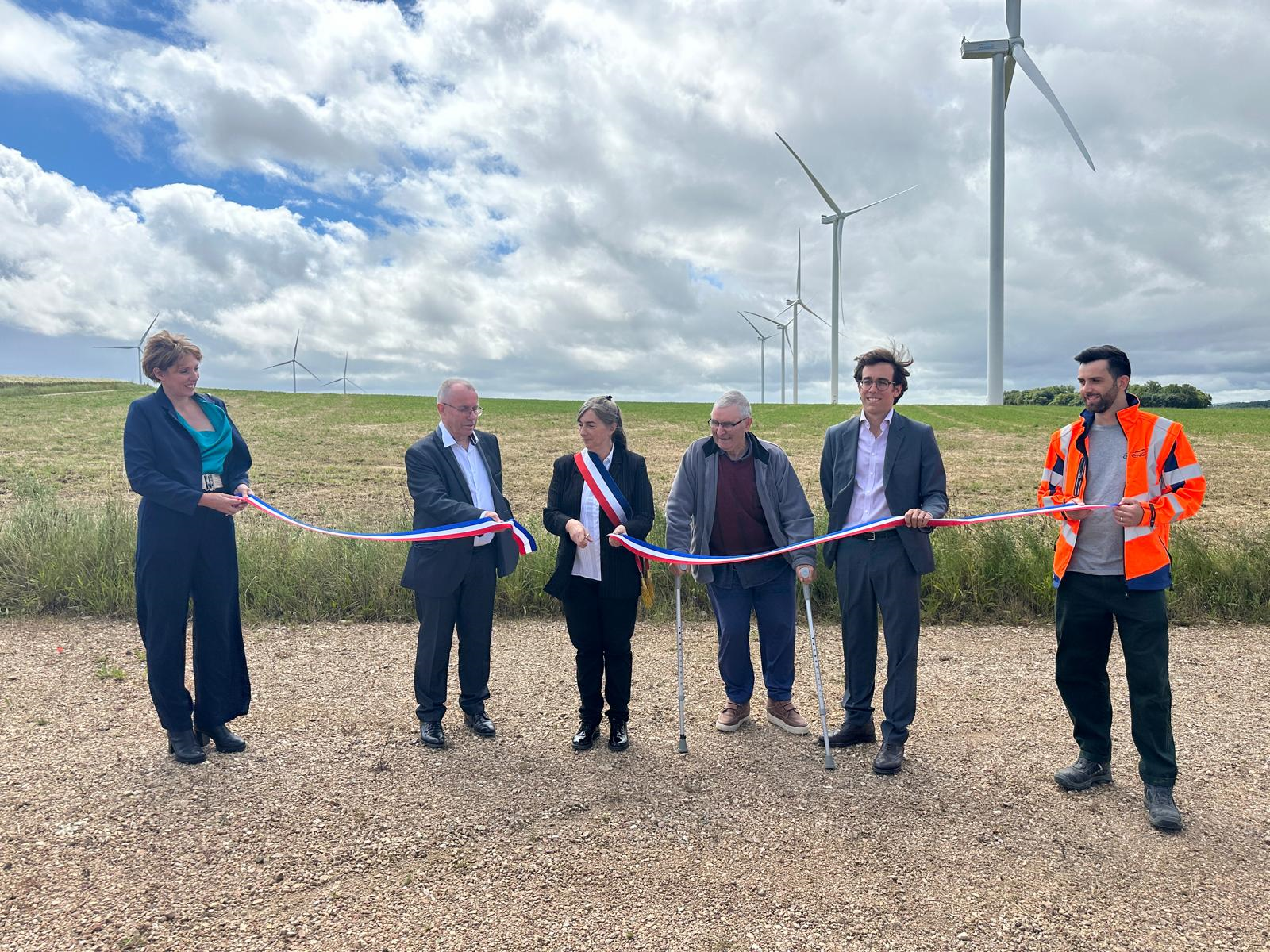 Inauguration du parc éolien de Thory dans l&rsquo;Yonne.
